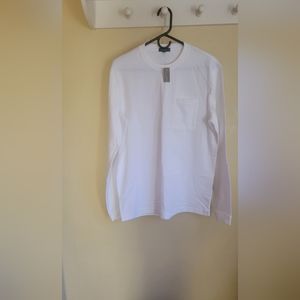 JCREW MENS LONG SLEEVE WHITE TEE - BJ331